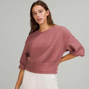 Lululemon Textured Crewneck Pullover Spiced Chai
